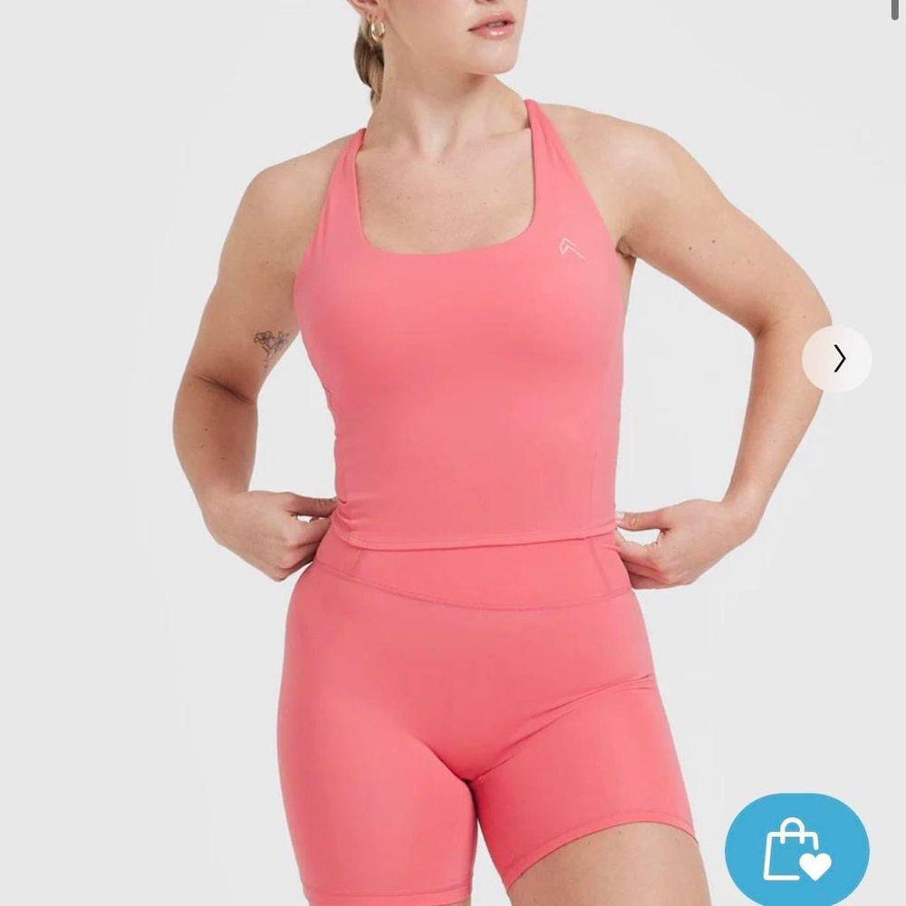NWT Oner Active TIMELESS SQUARE NECK MID VEST Amplify Pink S or M